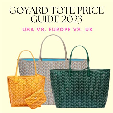 goyard bag prezzo|Goyard bag price range.